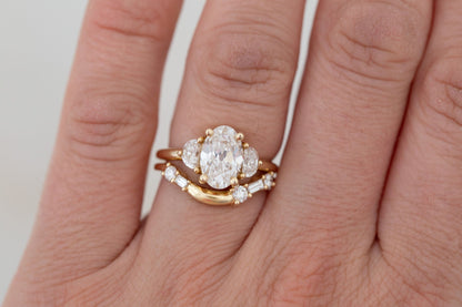 2 CT Round Three Stones Lab Grown Diamond Engagement Ring