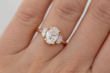 2 CT Round Three Stones Lab Grown Diamond Engagement Ring
