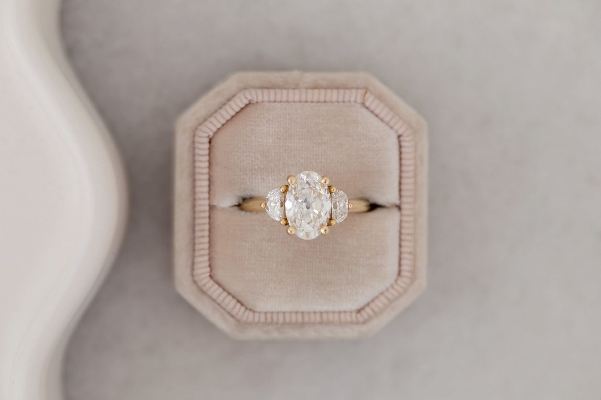 2 CT Round Three Stones Lab Grown Diamond Engagement Ring