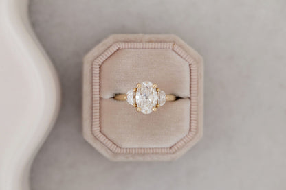 2 CT Round Three Stones Lab Grown Diamond Engagement Ring