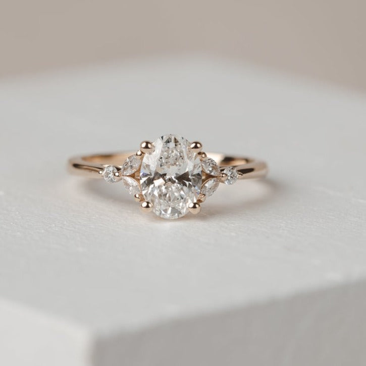 2 CT Round Three Stones Lab Grown Diamond Engagement Ring