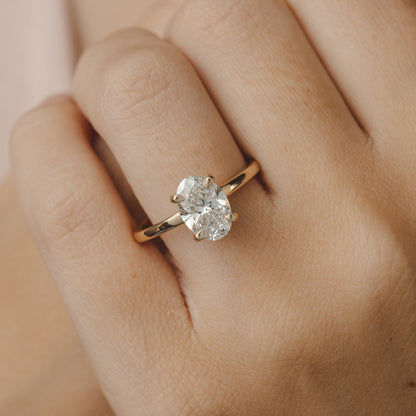 2 CT Round Three Stones Lab Grown Diamond Engagement Ring