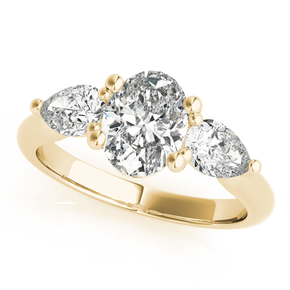 2 CT Round Three Stones Lab Grown Diamond Engagement Ring