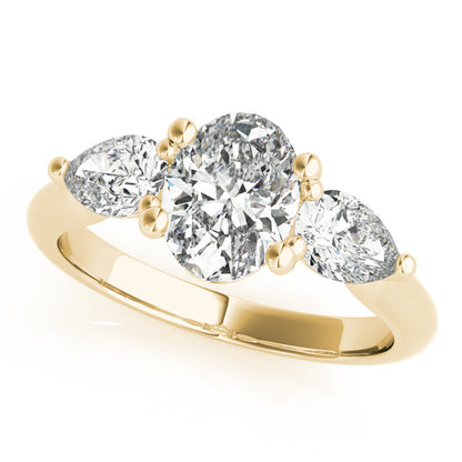 2 CT Round Three Stones Lab Grown Diamond Engagement Ring