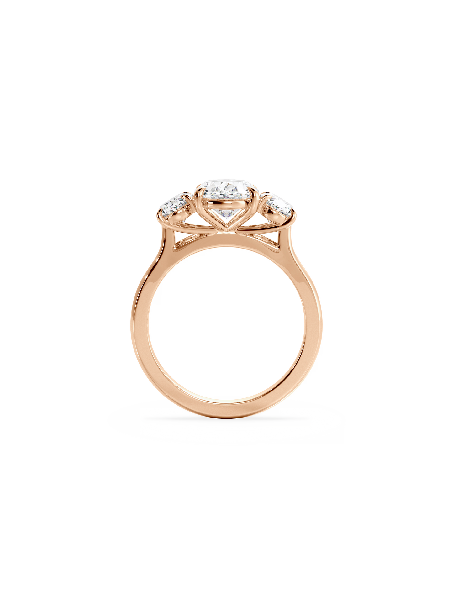 2 CT Round Three Stones Lab Grown Diamond Engagement Ring