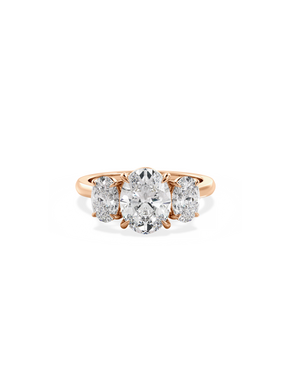 2 CT Round Three Stones Lab Grown Diamond Engagement Ring