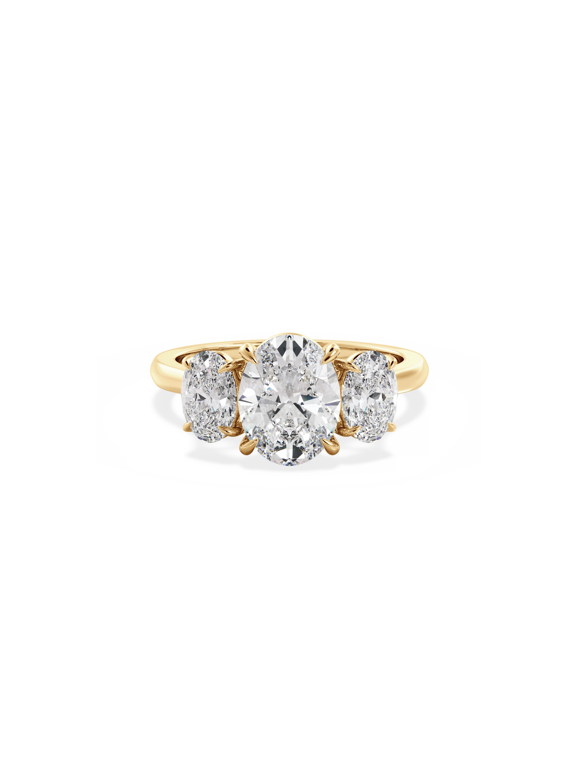 2 CT Round Three Stones Lab Grown Diamond Engagement Ring