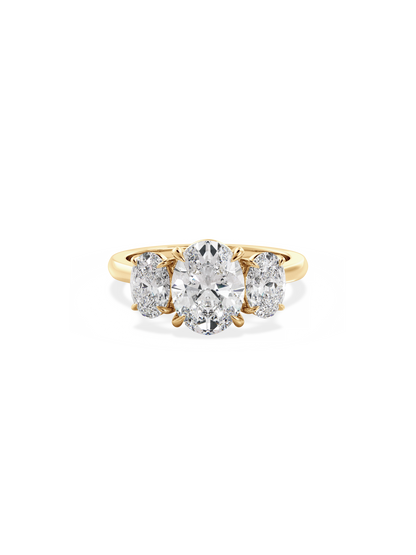 2 CT Round Three Stones Lab Grown Diamond Engagement Ring