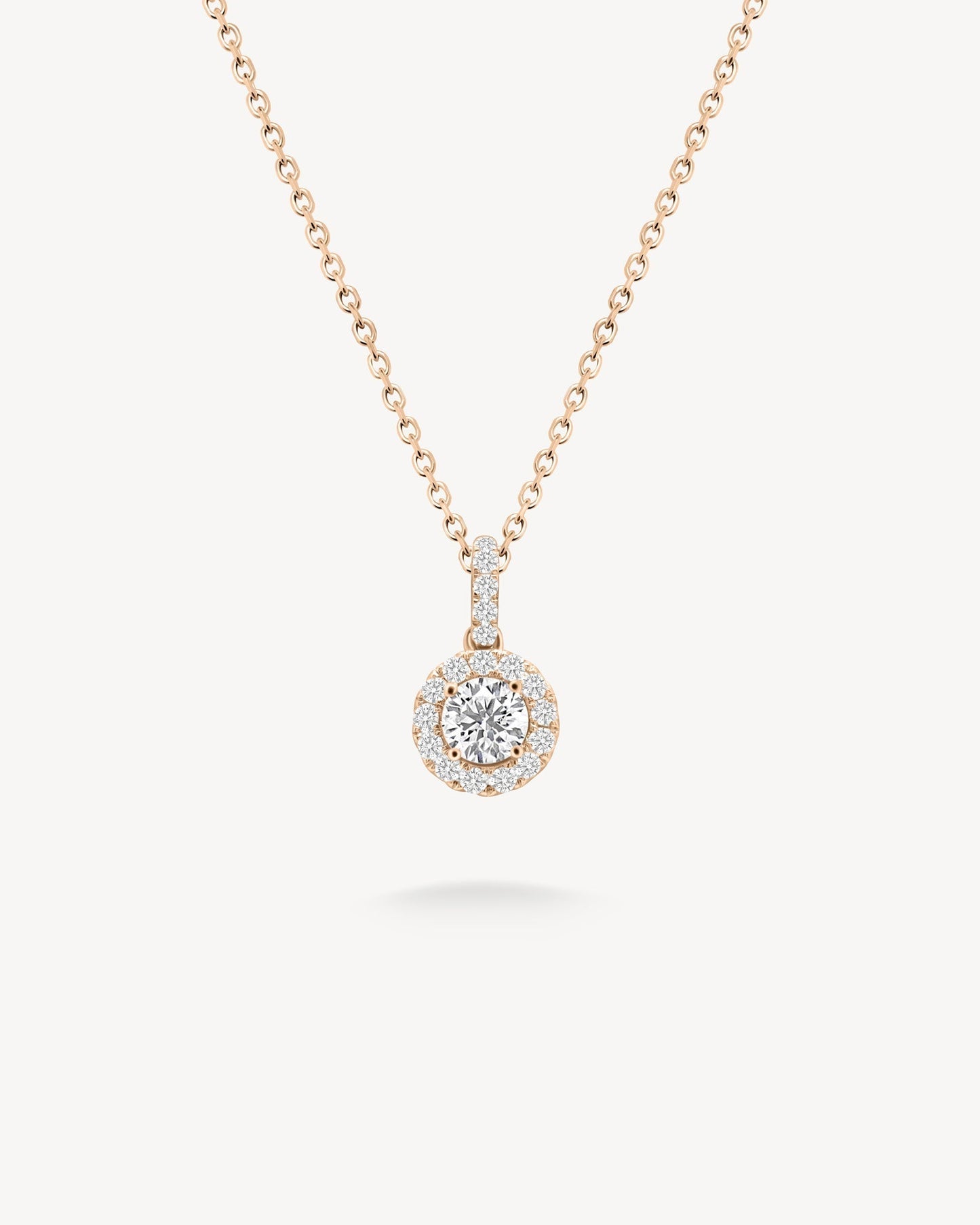 1.0 CT Round Bezel Solitaire Lab Grown Diamond Necklace
