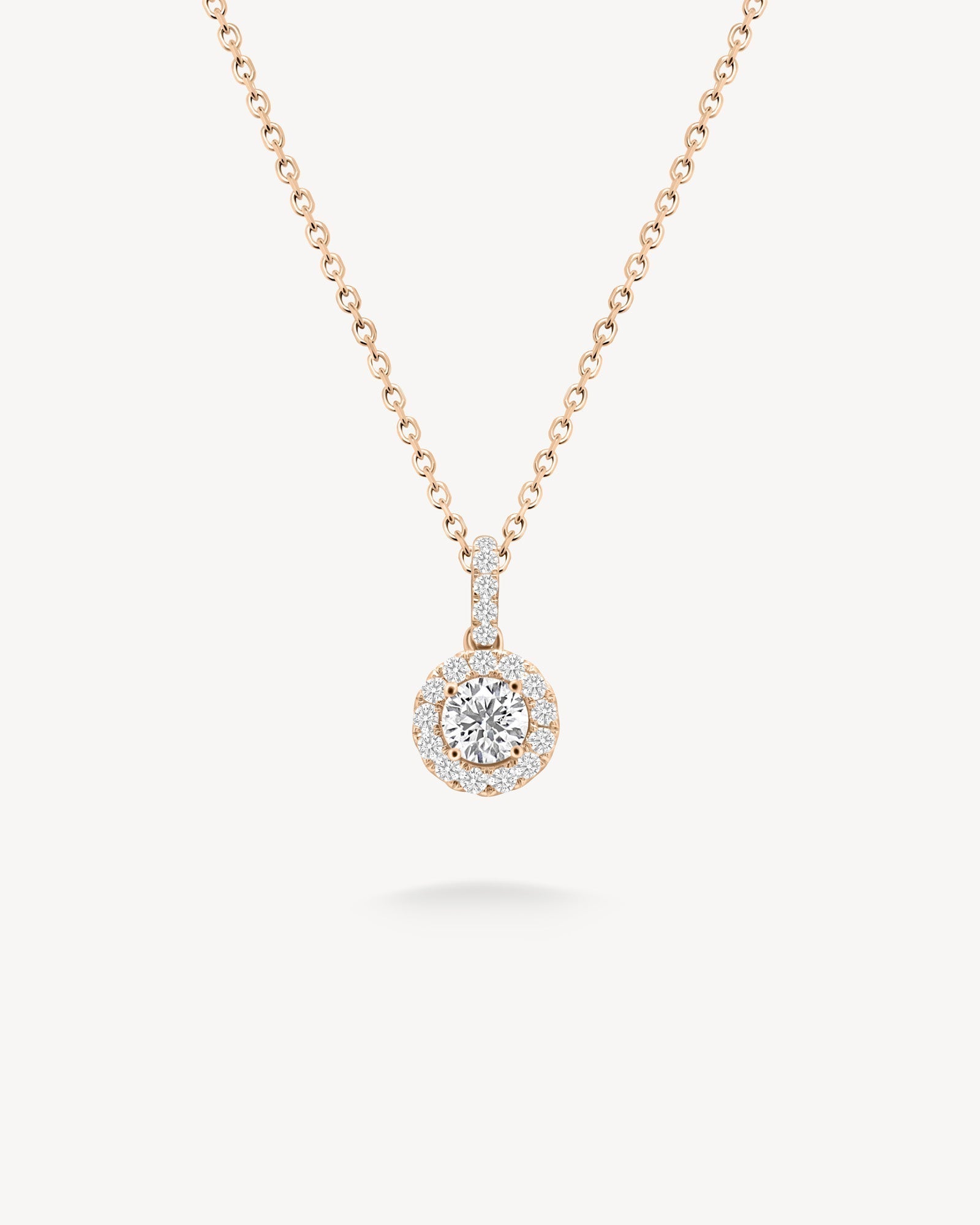 1.0 CT Round Bezel Solitaire Lab Grown Diamond Necklace