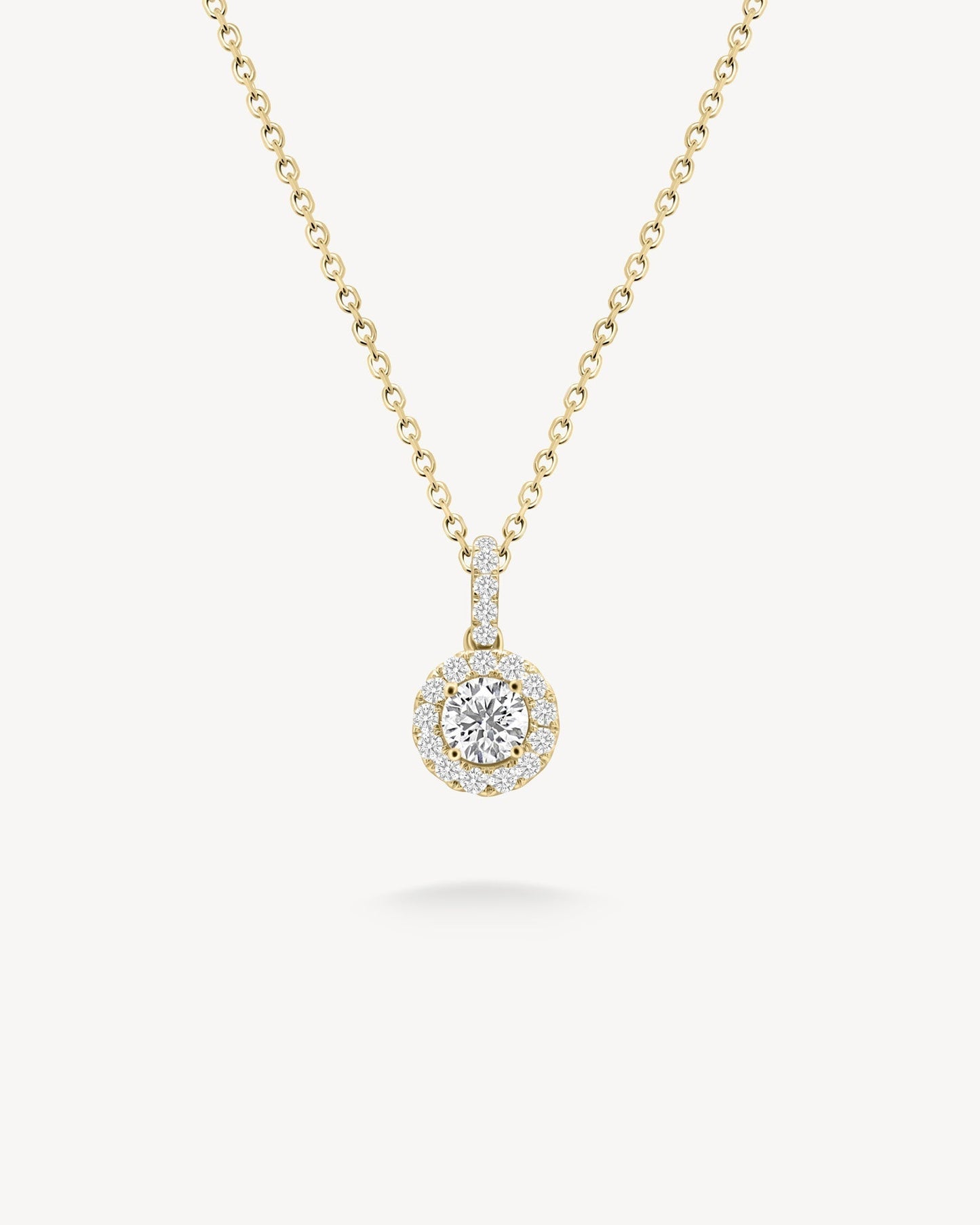1.0 CT Round Bezel Solitaire Lab Grown Diamond Necklace
