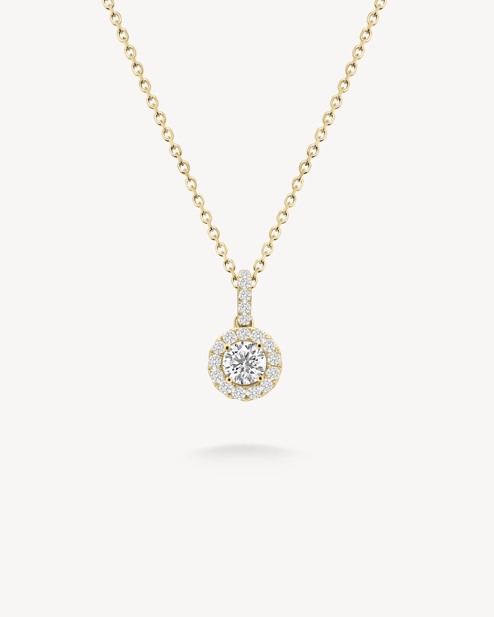 1.0 CT Round Bezel Solitaire Lab Grown Diamond Necklace
