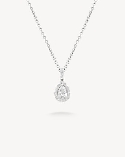 1.0 CT Round Bezel Solitaire Lab Grown Diamond Necklace