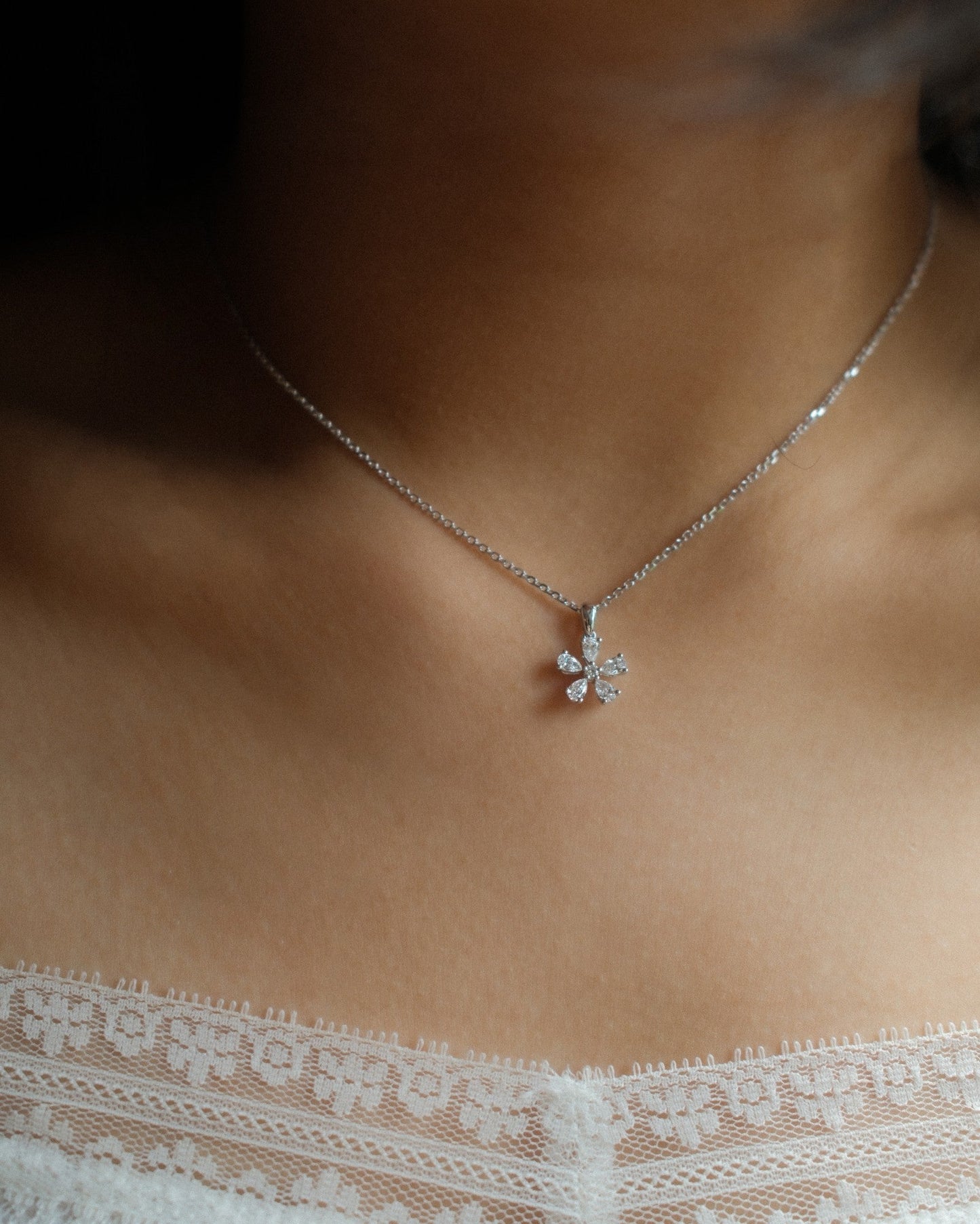 1.0 CT Round Bezel Solitaire Lab Grown Diamond Necklace