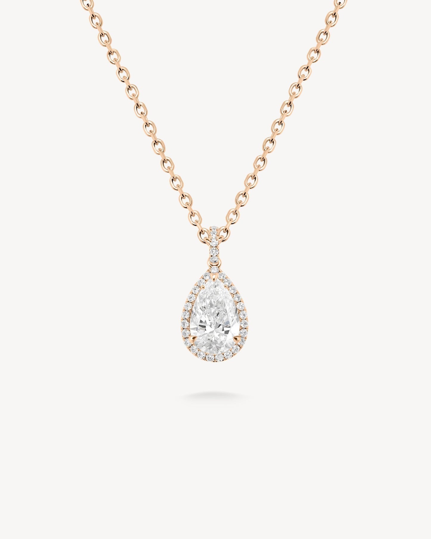 1.0 CT Round Bezel Solitaire Lab Grown Diamond Necklace