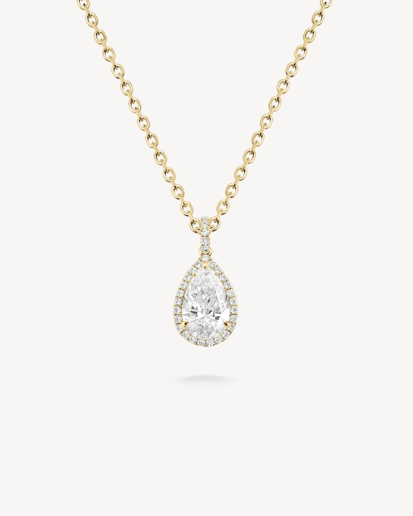 1.0 CT Round Bezel Solitaire Lab Grown Diamond Necklace