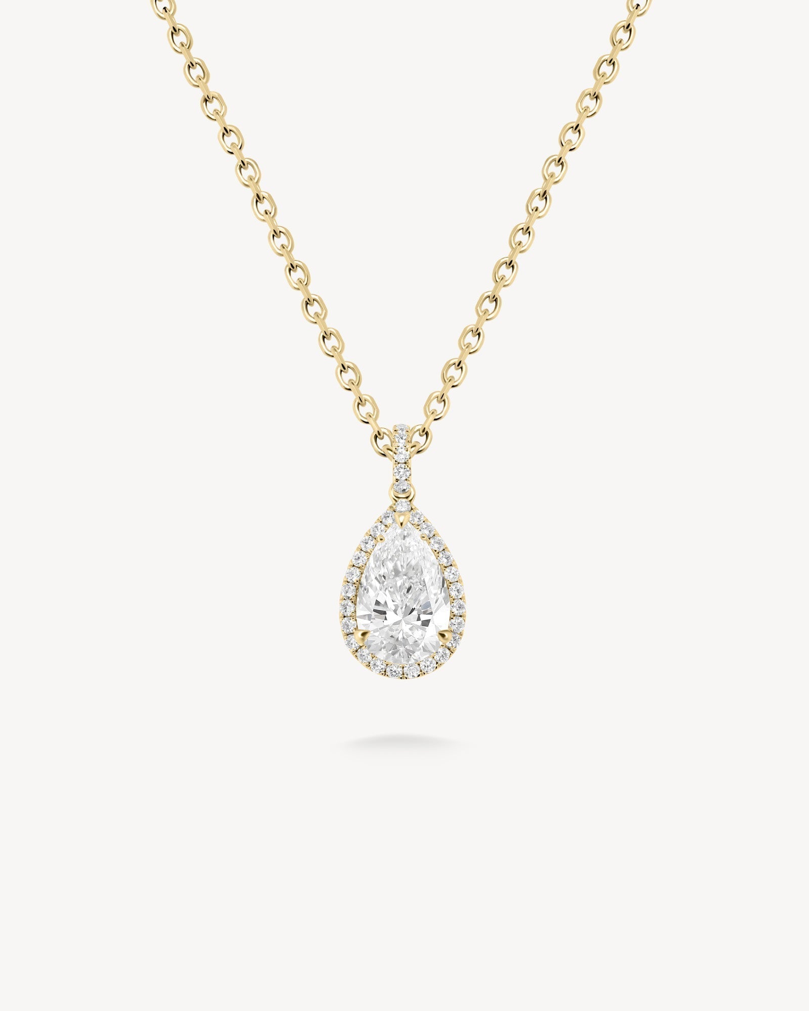 1.0 CT Round Bezel Solitaire Lab Grown Diamond Necklace