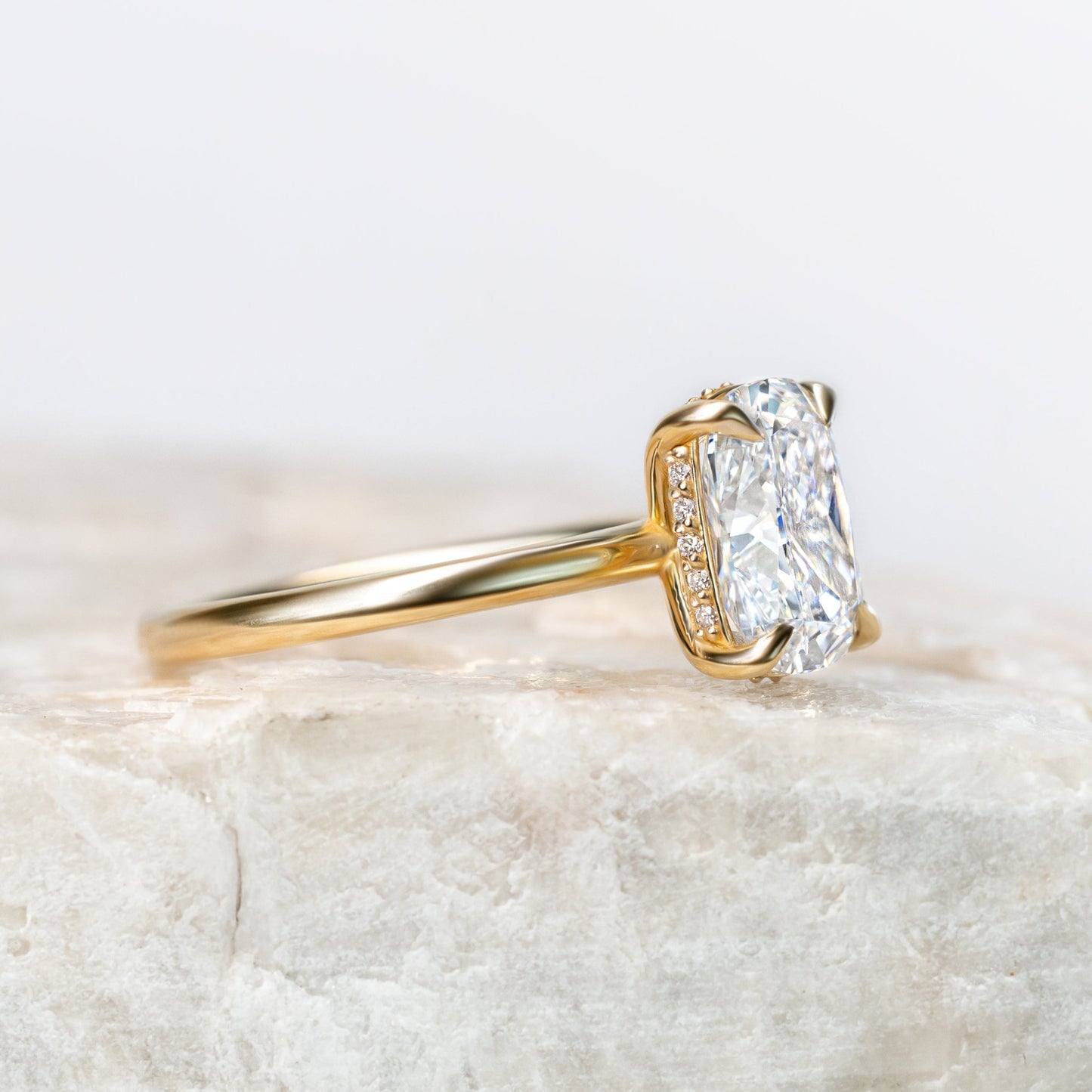 2 CT Round Three Stones Lab Grown Diamond Engagement Ring