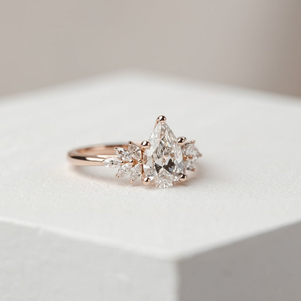 2 CT Round Three Stones Lab Grown Diamond Engagement Ring