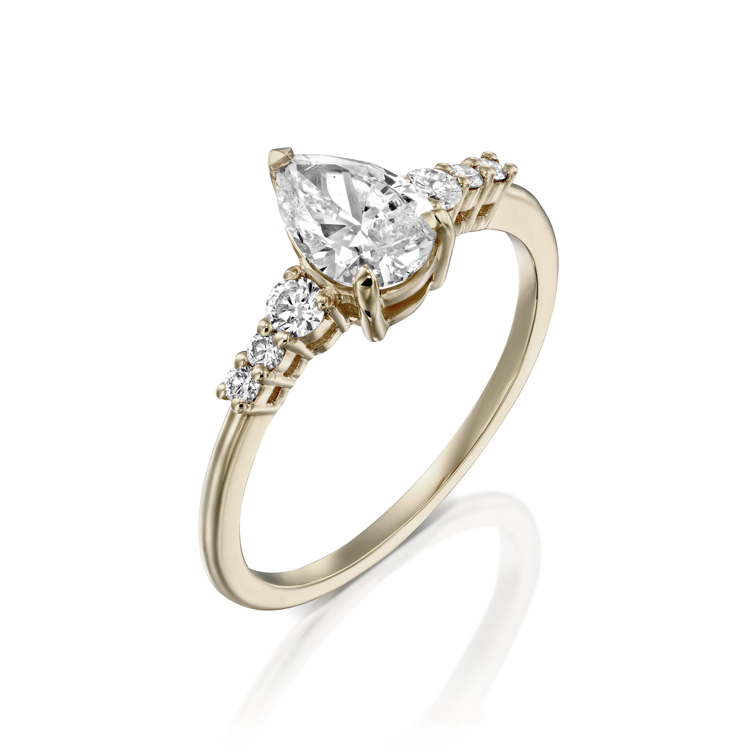 2 CT Round Three Stones Lab Grown Diamond Engagement Ring