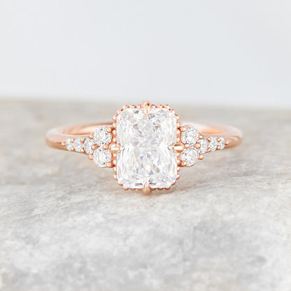 2 CT Round Three Stones Lab Grown Diamond Engagement Ring