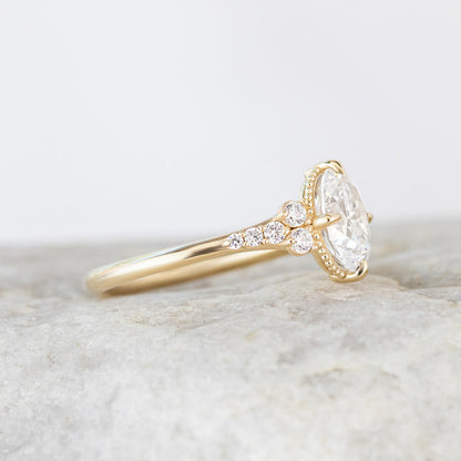 2 CT Round Three Stones Lab Grown Diamond Engagement Ring