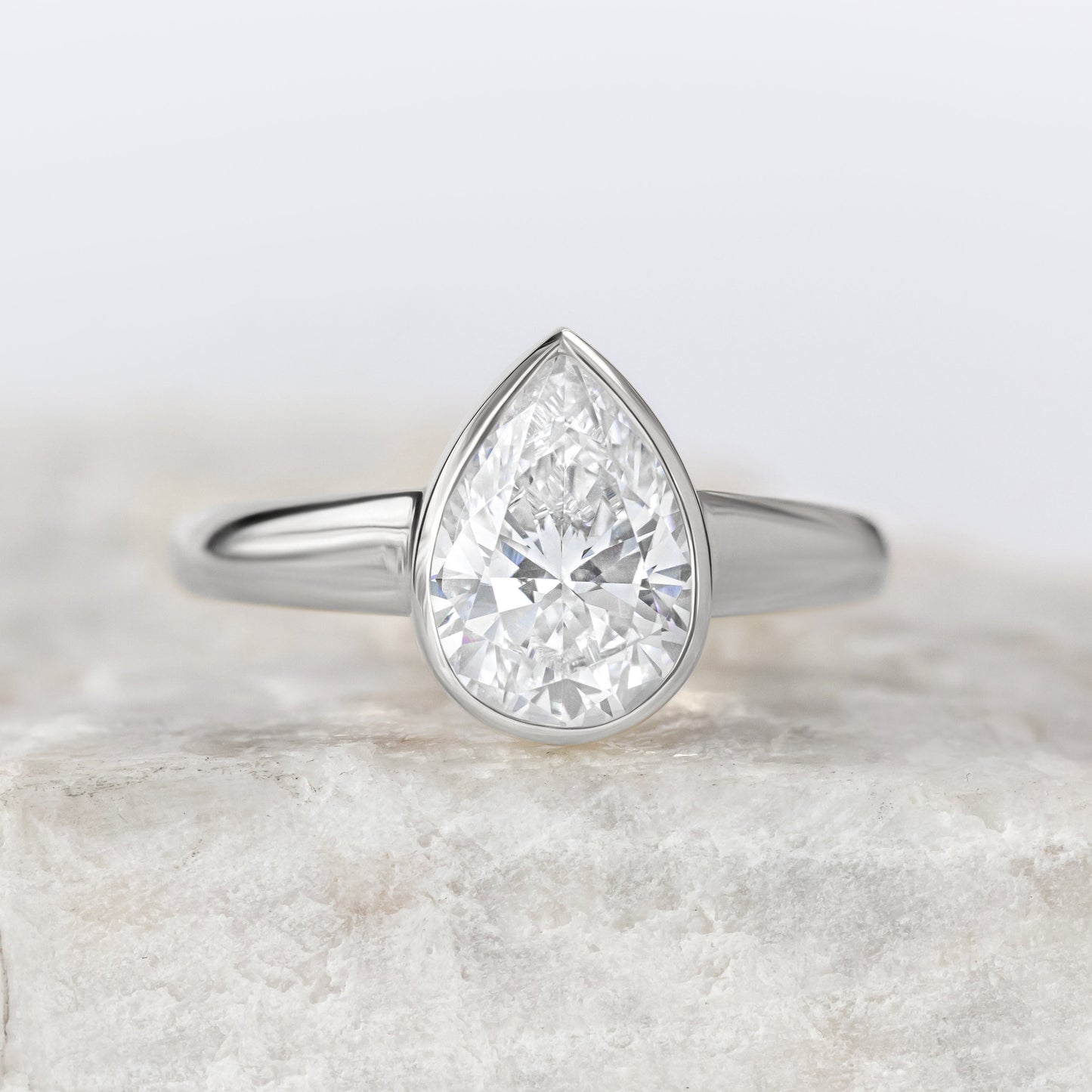 2 CT Round Three Stones Lab Grown Diamond Engagement Ring