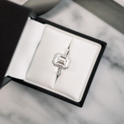 Marquise Cut Cluster Styled Lab Grown Diamond Engagement Ring