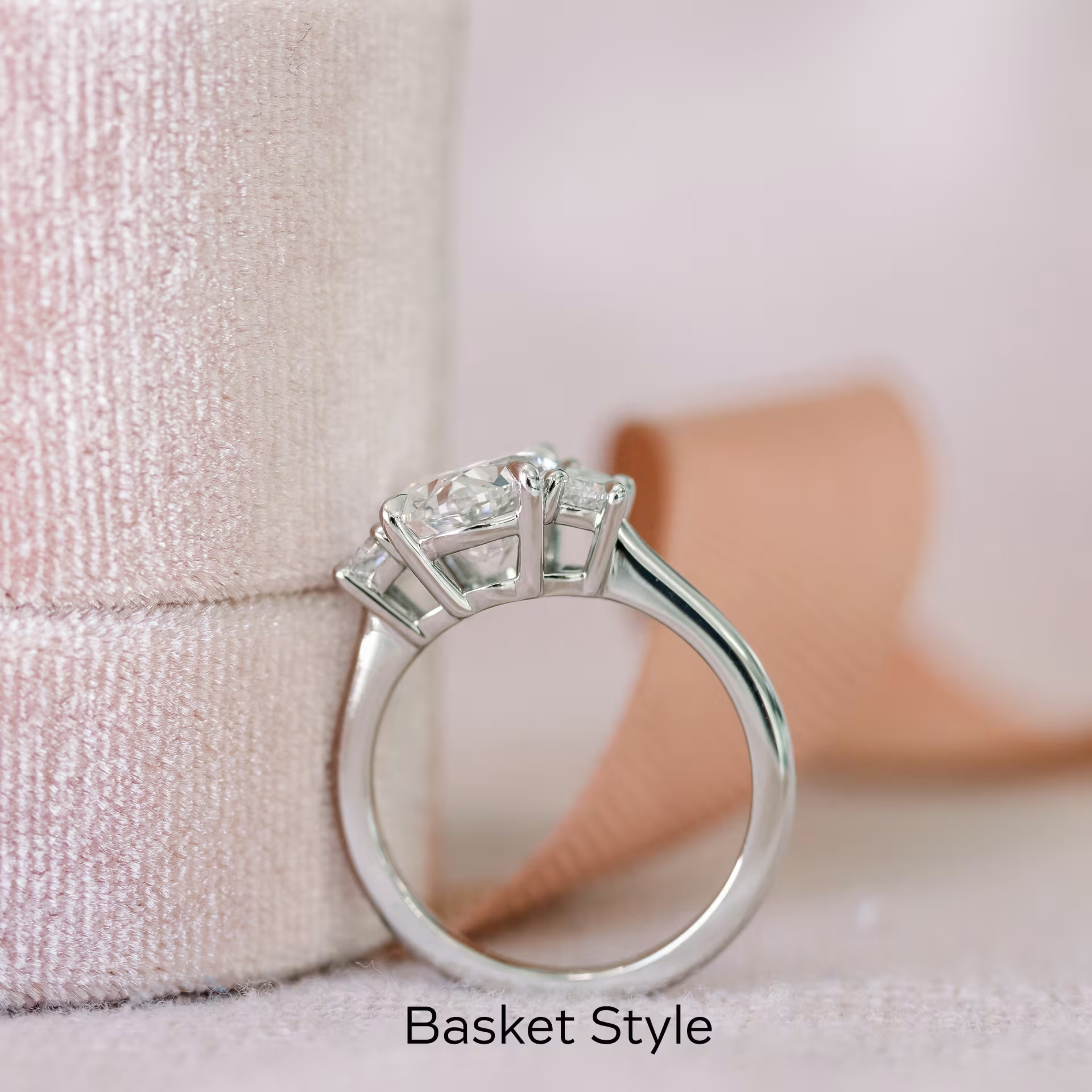 Marquise Cut Cluster Styled Lab Grown Diamond Engagement Ring