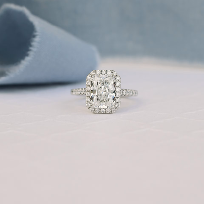Marquise Cut Cluster Styled Lab Grown Diamond Engagement Ring