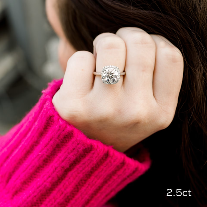 Marquise Cut Cluster Styled Lab Grown Diamond Engagement Ring