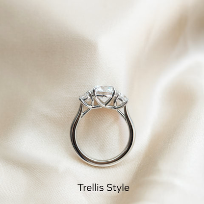 Marquise Cut Cluster Styled Lab Grown Diamond Engagement Ring