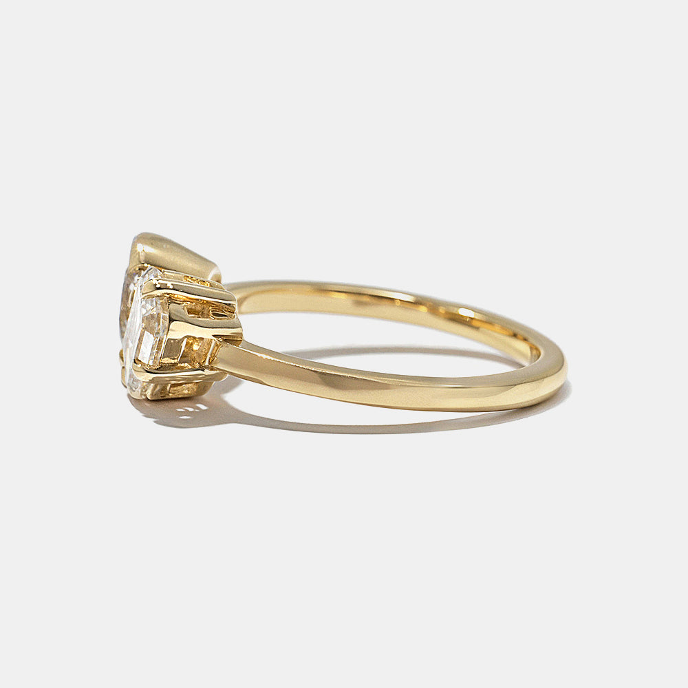 2 CT Round Three Stones Lab Grown Diamond Engagement Ring