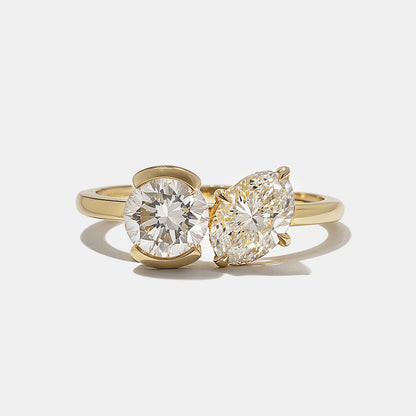 2 CT Round Three Stones Lab Grown Diamond Engagement Ring