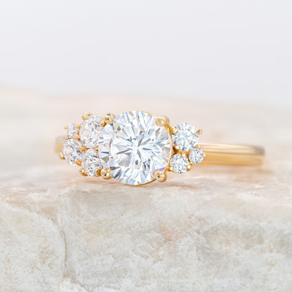 2 CT Round Three Stones Lab Grown Diamond Engagement Ring