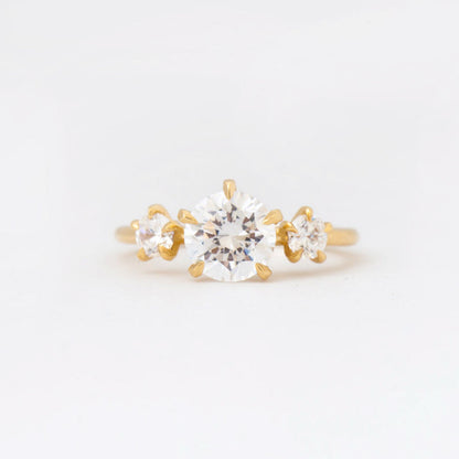 2 CT Round Three Stones Lab Grown Diamond Engagement Ring