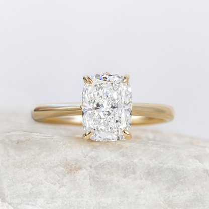2 CT Round Three Stones Lab Grown Diamond Engagement Ring