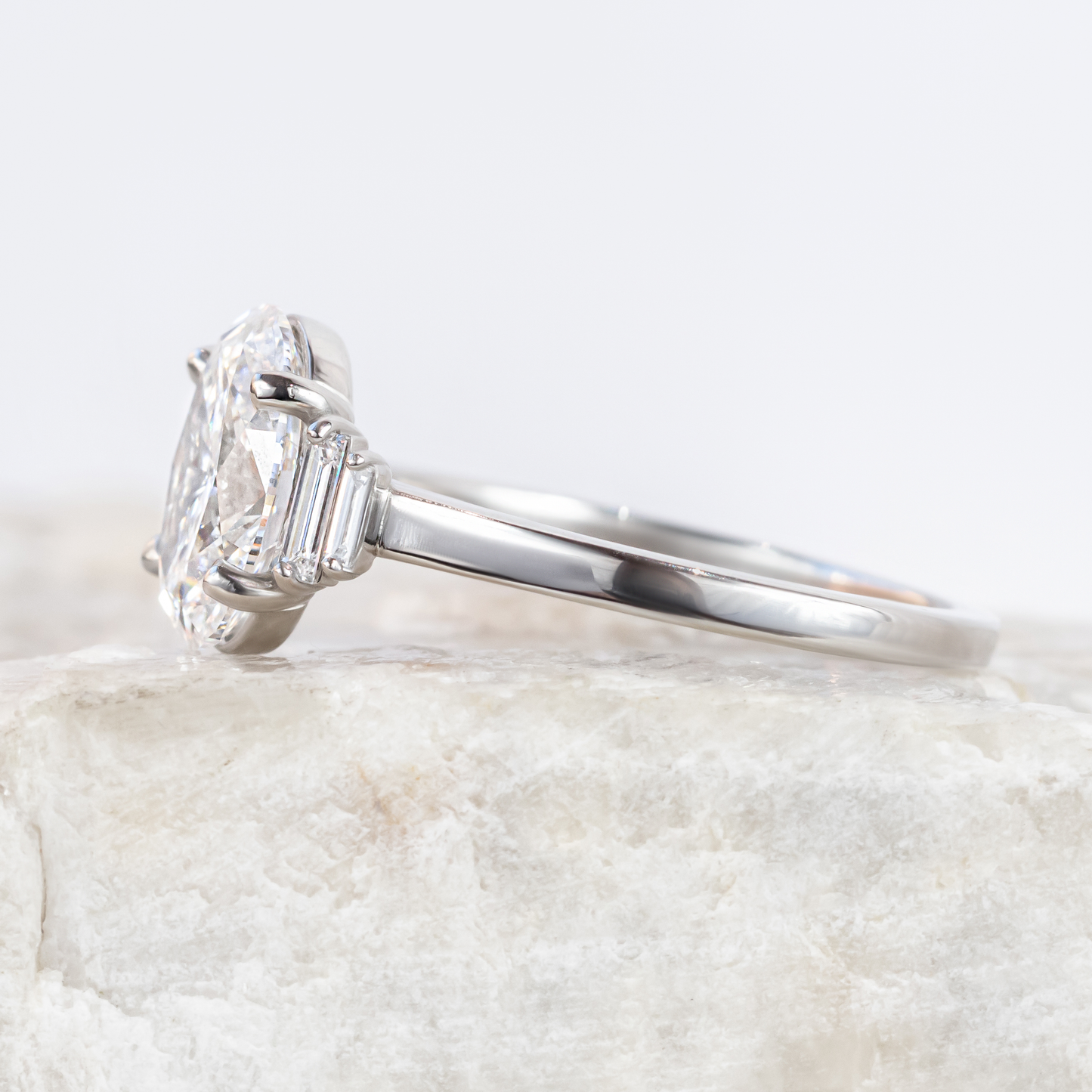 2 CT Round Three Stones Lab Grown Diamond Engagement Ring