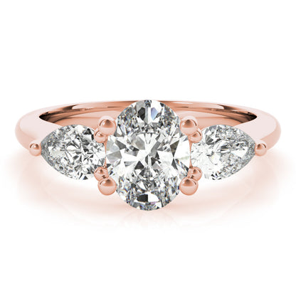 2 CT Round Three Stones Lab Grown Diamond Engagement Ring
