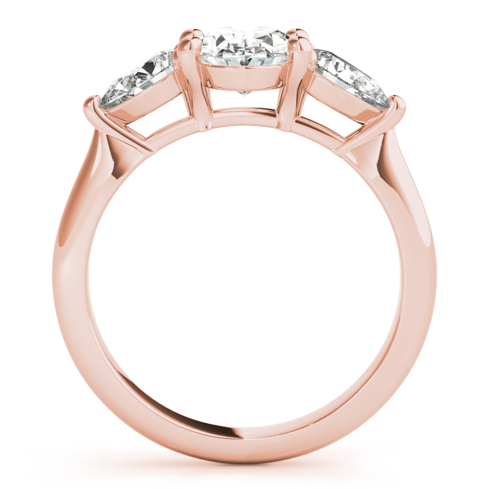 2 CT Round Three Stones Lab Grown Diamond Engagement Ring