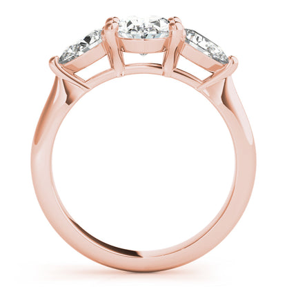 2 CT Round Three Stones Lab Grown Diamond Engagement Ring