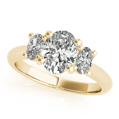 2 CT Round Three Stones Lab Grown Diamond Engagement Ring