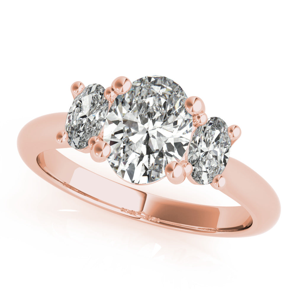 2 CT Round Three Stones Lab Grown Diamond Engagement Ring