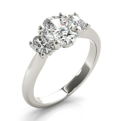 2 CT Round Three Stones Lab Grown Diamond Engagement Ring