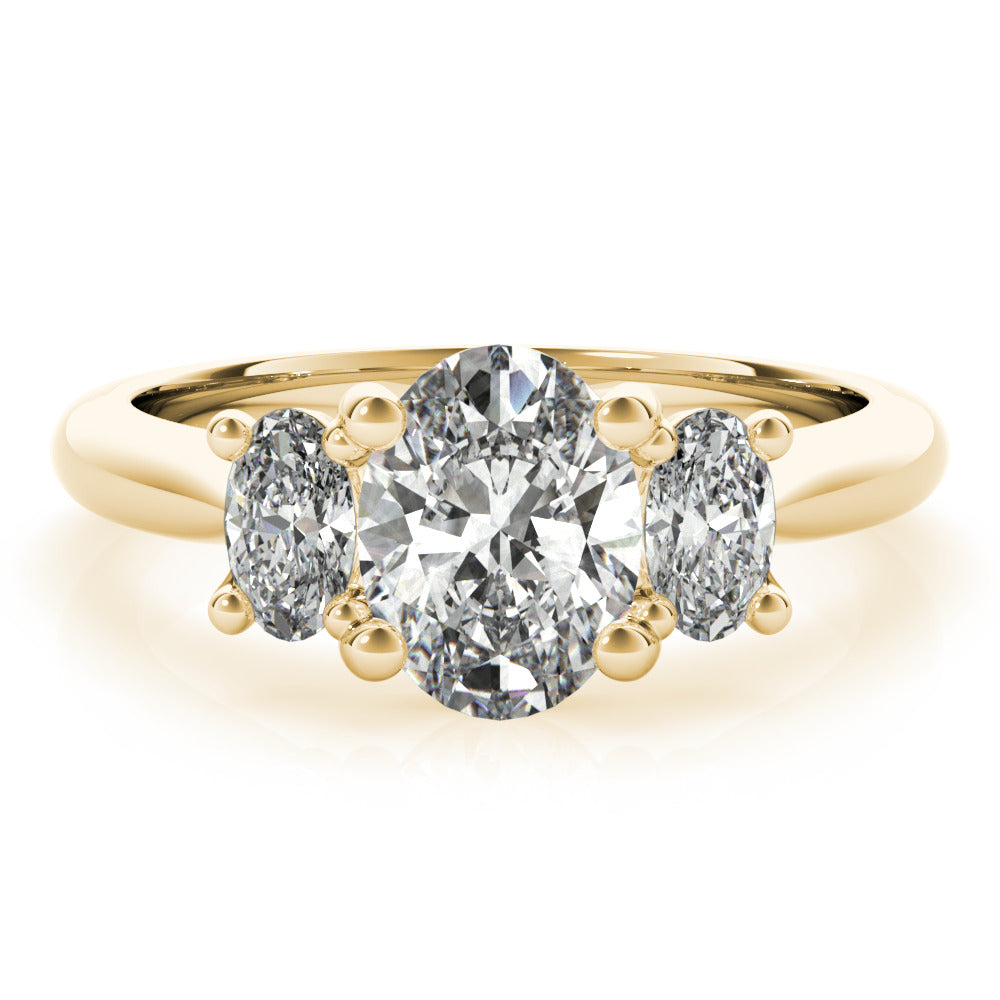 2 CT Round Three Stones Lab Grown Diamond Engagement Ring