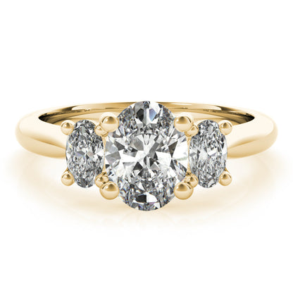 2 CT Round Three Stones Lab Grown Diamond Engagement Ring