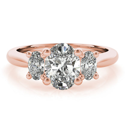 2 CT Round Three Stones Lab Grown Diamond Engagement Ring