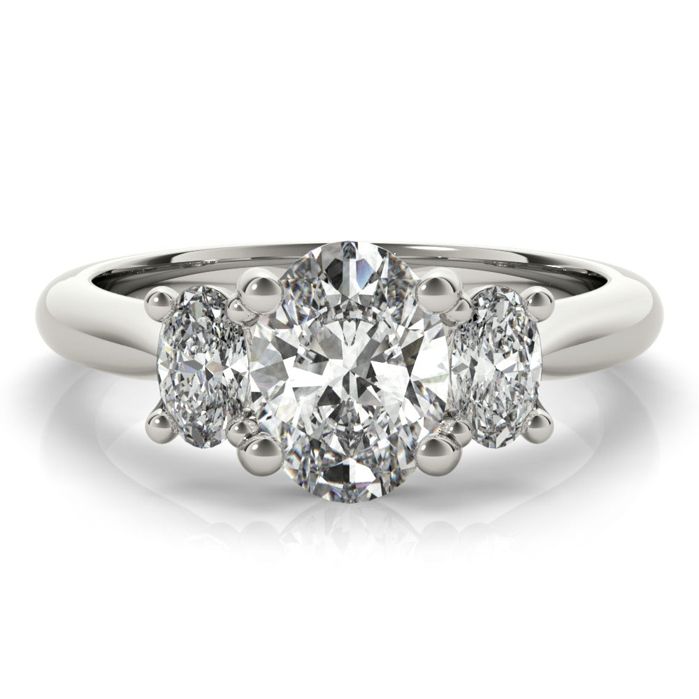 2 CT Round Three Stones Lab Grown Diamond Engagement Ring