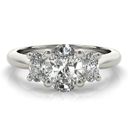 2 CT Round Three Stones Lab Grown Diamond Engagement Ring