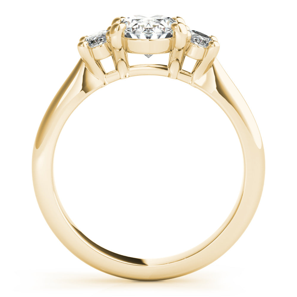 2 CT Round Three Stones Lab Grown Diamond Engagement Ring